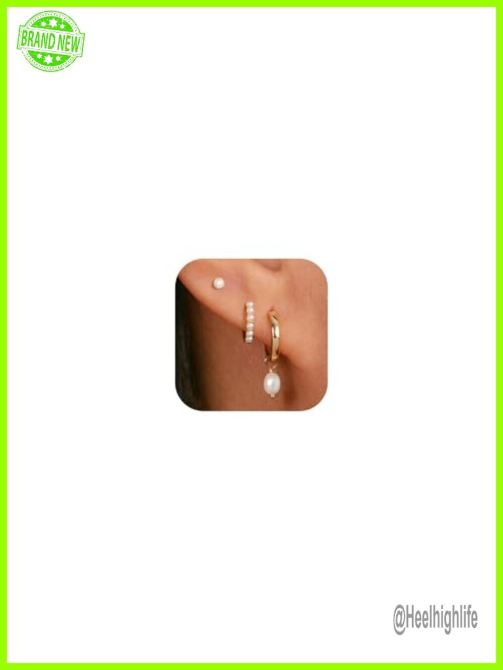 14k Gold Plated Hoop Earrings Set for Women, 3 Pairs Lightweight